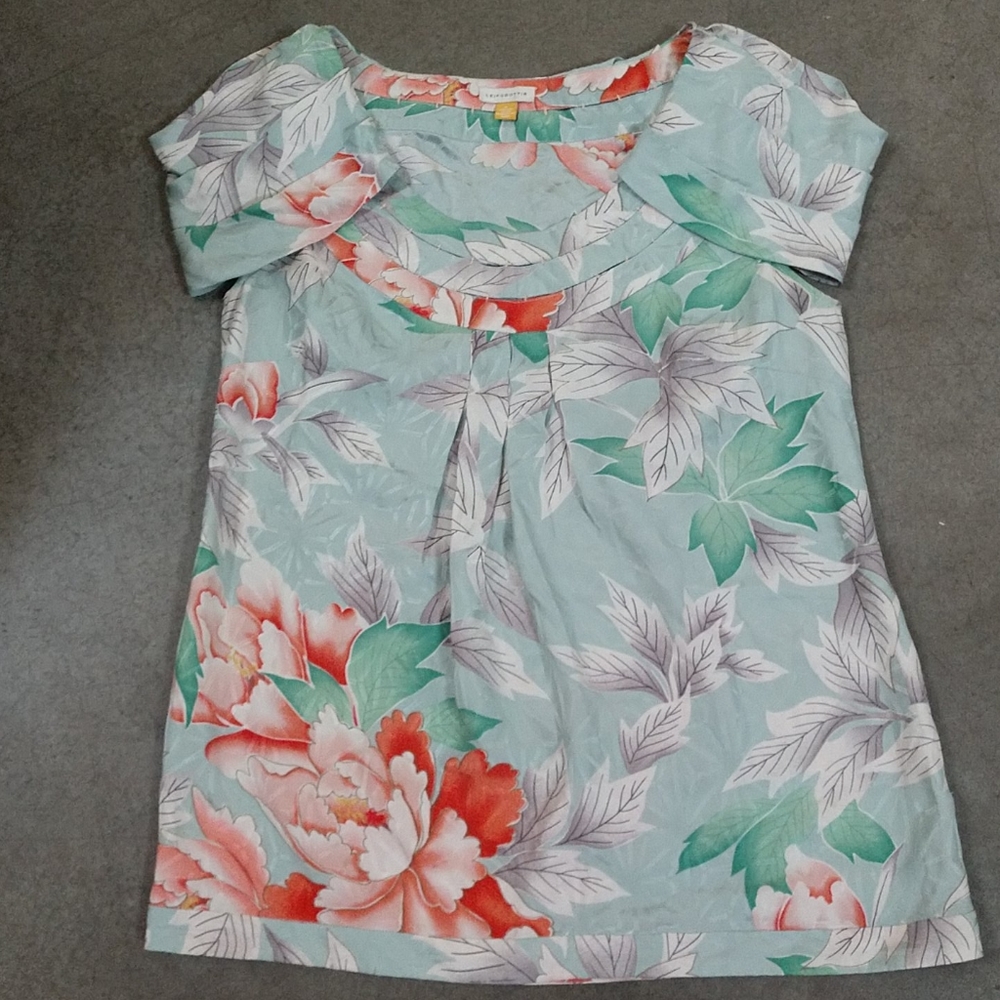 Anthropologie Leifsdottir Silk Tropical Blouse 6